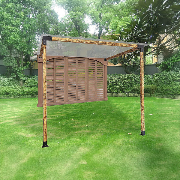 Randy & Travis Machinery Roof Pergola Gazebo Shed Matte Black Steel Brackets Diy Kits Gazebos & Pergolas