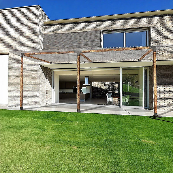 Randy & Travis Machinery Roof Pergola Gazebo Shed Matte Black Steel Brackets Diy Kits Gazebos & Pergolas