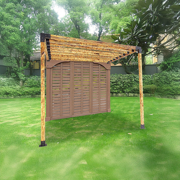 Randy & Travis Machinery Roof Pergola Gazebo Shed Matte Black Steel Brackets Diy Kits Gazebos & Pergolas