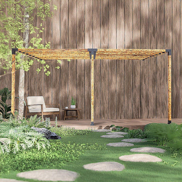 Randy & Travis Machinery Roof Pergola Gazebo Shed Matte Black Steel Brackets Diy Kits Gazebos & Pergolas