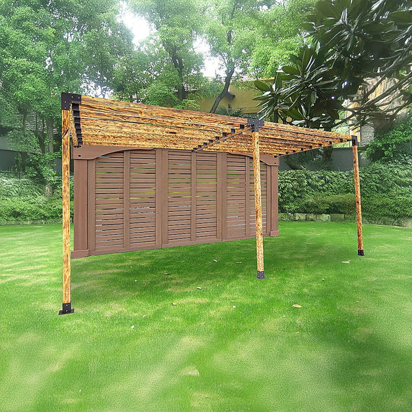 Randy & Travis Machinery Roof Pergola Gazebo Shed Matte Black Steel Brackets Diy Kits Gazebos & Pergolas