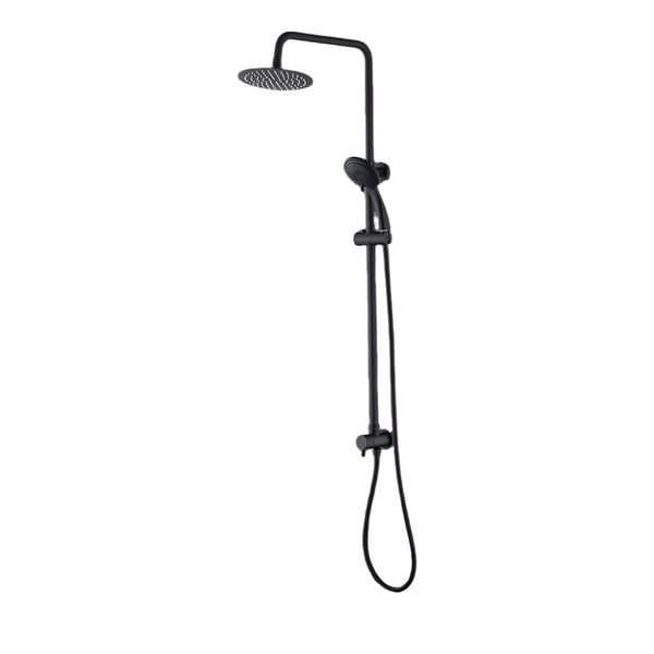 Della Francesca Wels 8" Rain Shower Head Set Rounded Dual Heads Faucet High Pressure Hand Held Shower Heads & Combos