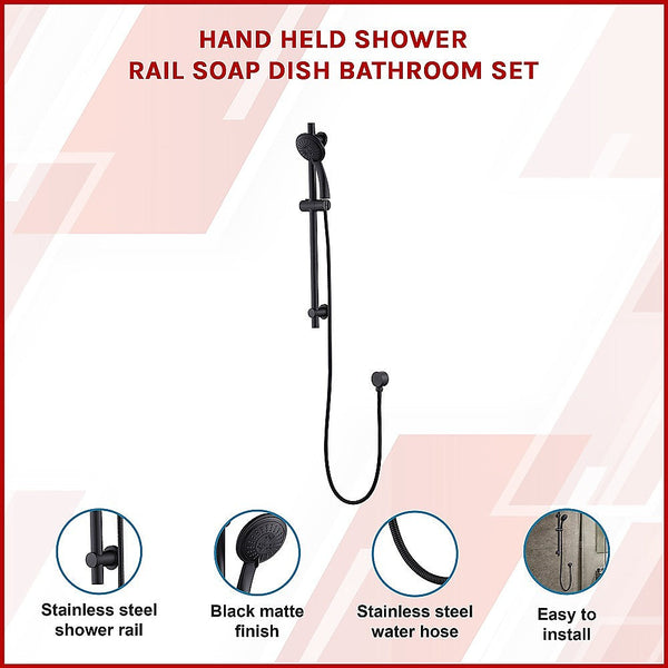 Hand Held Shower Rail Soap Dish Bathroom Set Shower Heads & Combos