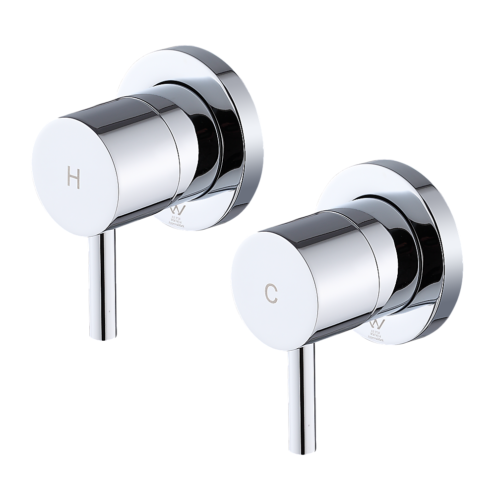 Della Francesca Bathroom Shower Hot And Cold Mixer In Chrome Shower Taps & Thermostats