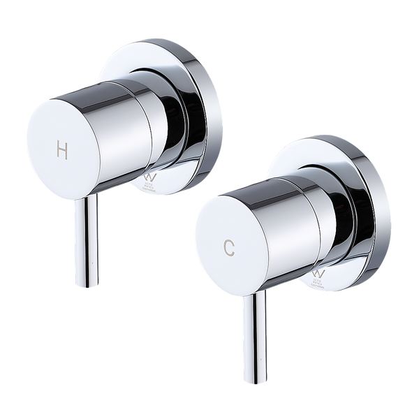 Della Francesca Bathroom Shower Hot And Cold Mixer In Chrome Shower Taps & Thermostats