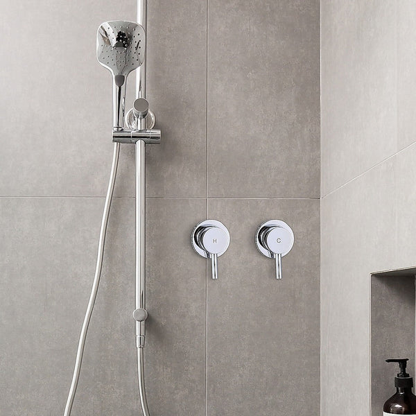 Della Francesca Bathroom Shower Hot And Cold Mixer In Chrome Shower Taps & Thermostats