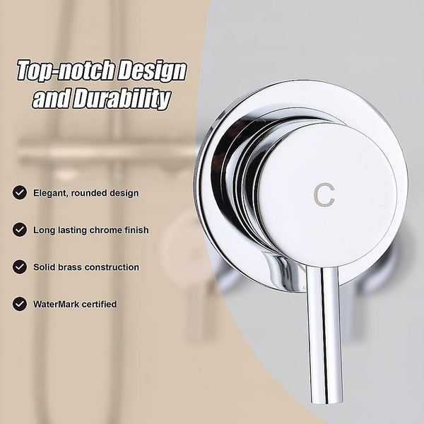 Della Francesca Bathroom Shower Hot And Cold Mixer In Chrome Shower Taps & Thermostats