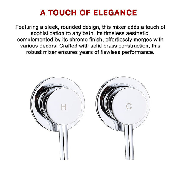 Della Francesca Bathroom Shower Hot And Cold Mixer In Chrome Shower Taps & Thermostats