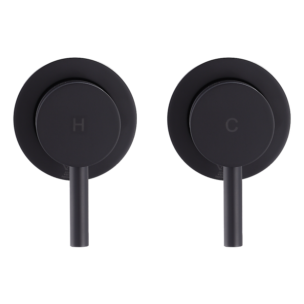 Della Francesca Bathroom Shower Hot And Cold Mixer In Black Shower Taps & Thermostats