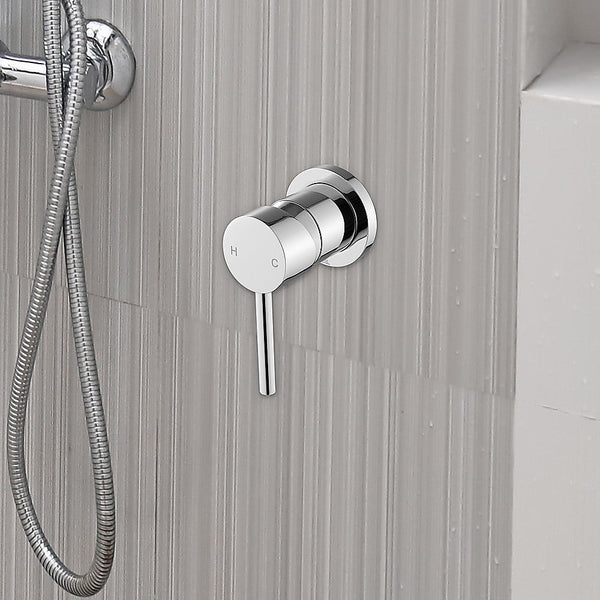 Della Francesca Single Round Shower Bath Mixer Tap Bathroom Shower Taps & Thermostats