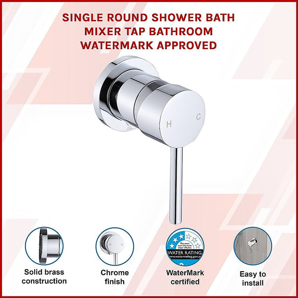 Della Francesca Single Round Shower Bath Mixer Tap Bathroom Shower Taps & Thermostats