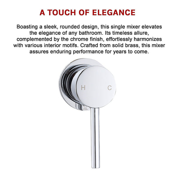 Della Francesca Single Round Shower Bath Mixer Tap Bathroom Shower Taps & Thermostats