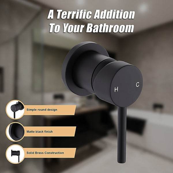 Della Francesca Single Round Shower Bath Mixer Tap Bathroom Watermark Shower Taps & Thermostats