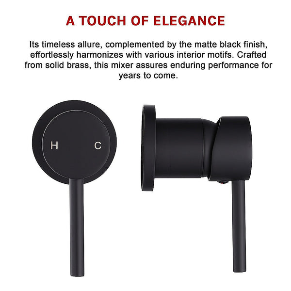 Della Francesca Single Round Shower Bath Mixer Tap Bathroom Watermark Shower Taps & Thermostats