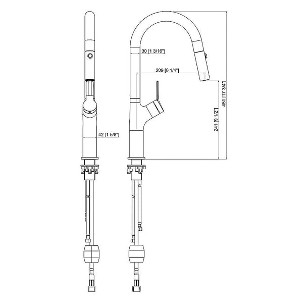 Della Francesca Kitchen Laundry Bathroom Basin Sink Pull Out Mixer Tap Faucet In Chrome Kitchen Taps