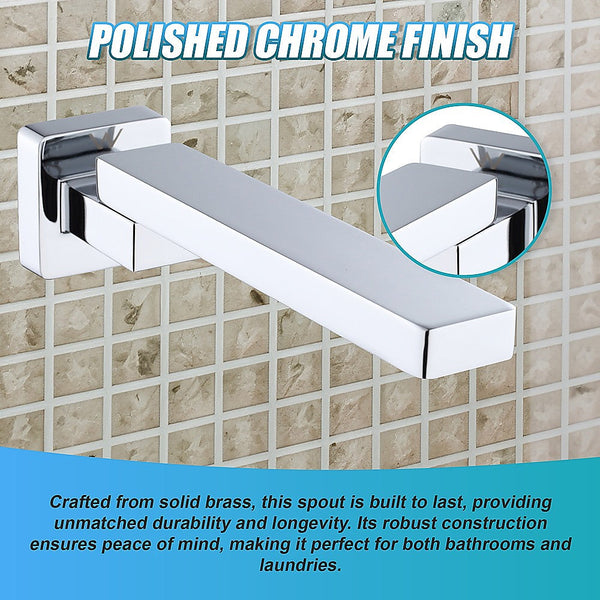 Della Francesca Bath In Wall Swivel Spout Polished Chrome Finish Shower Taps & Thermostats