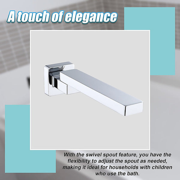 Della Francesca Bath In Wall Swivel Spout Polished Chrome Finish Shower Taps & Thermostats