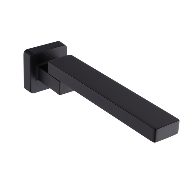 Della Francesca Bath In Wall Swivel Spout Matte Black Shower Taps & Thermostats