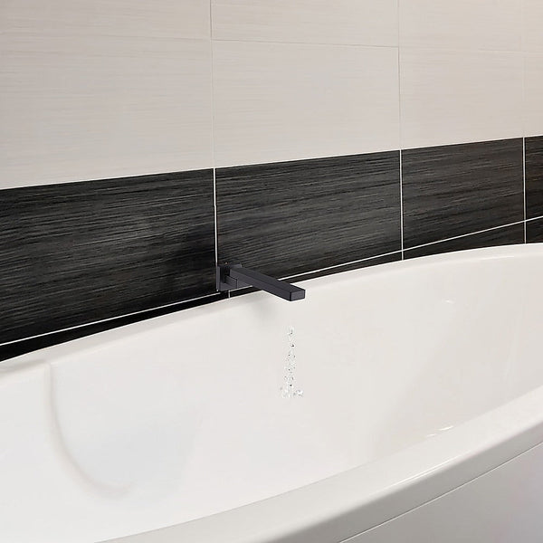 Della Francesca Bath In Wall Swivel Spout Matte Black Shower Taps & Thermostats