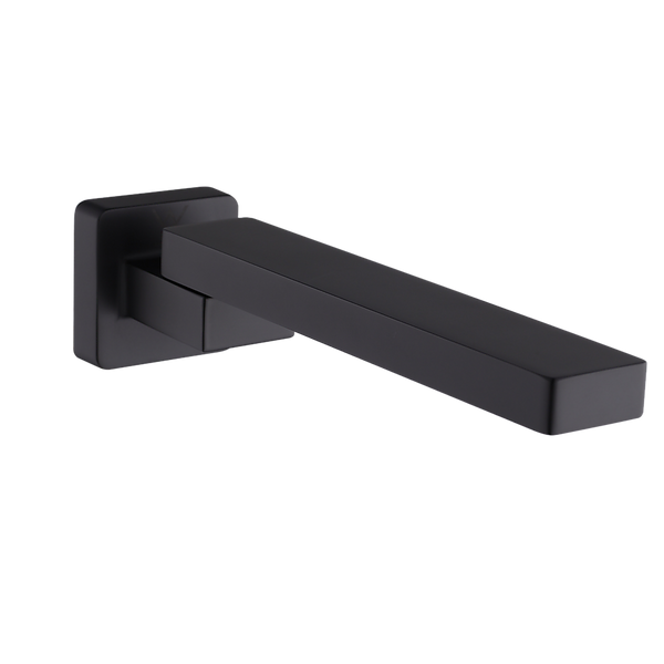 Della Francesca Bath In Wall Swivel Spout Matte Black Shower Taps & Thermostats