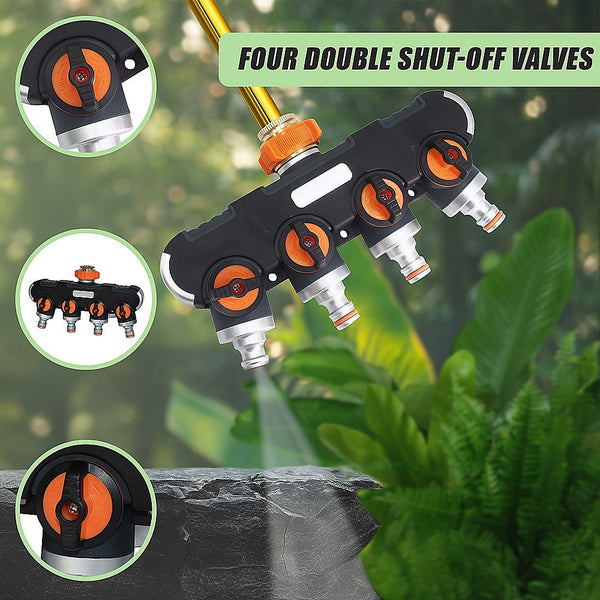 Randy & Travis Machinery 4 Way Water Distributor Garden Irrigation Connectors Valves & Accessories