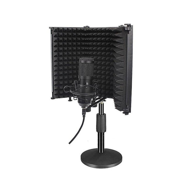 Randy & Travis Machinery 3 Panels Microphone Isolation Shield Sound Absorbing Foam Reflector Acoustic Treatments