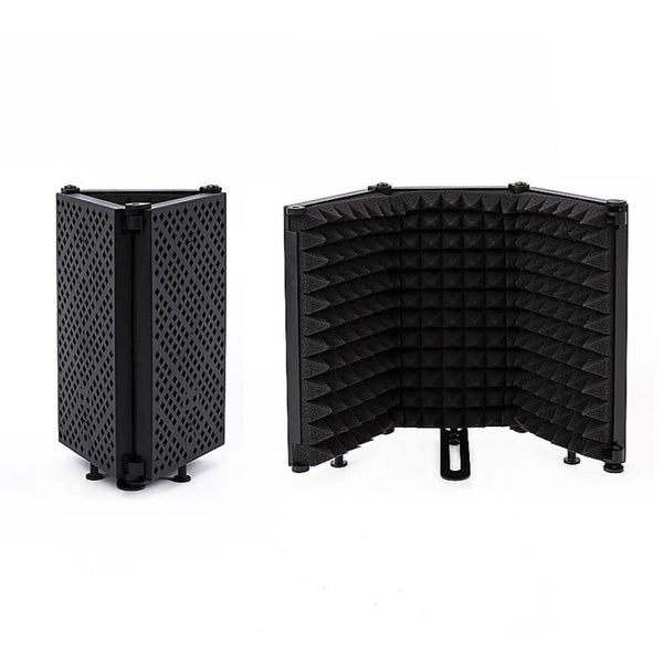 Randy & Travis Machinery 3 Panels Microphone Isolation Shield Sound Absorbing Foam Reflector Acoustic Treatments