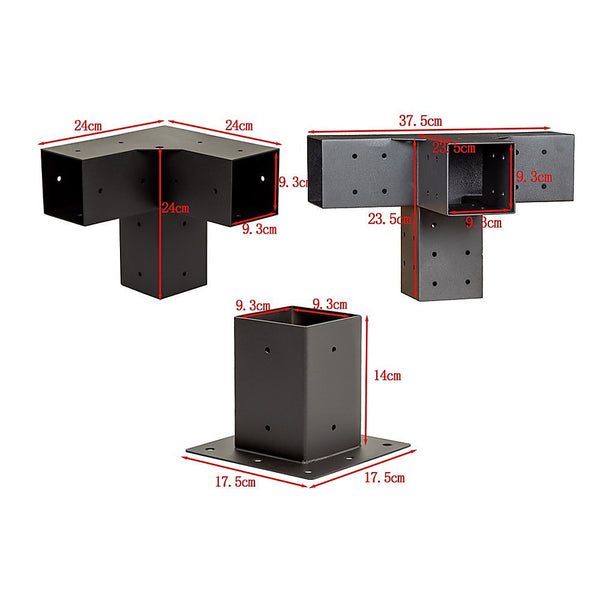 Randy & Travis Machinery Roof Pergola Gazebo Shed Matte Black Steel Brackets And Screen Diy Kits Gazebos & Pergolas