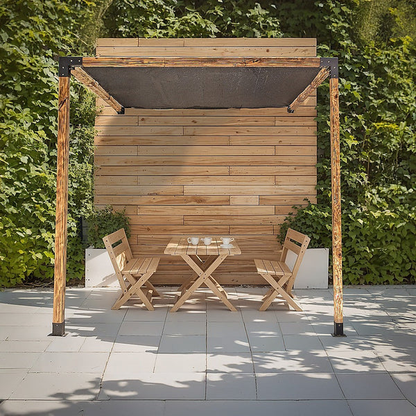 Randy & Travis Machinery Roof Pergola Gazebo Shed Matte Black Steel Brackets And Screen Diy Kits Gazebos & Pergolas