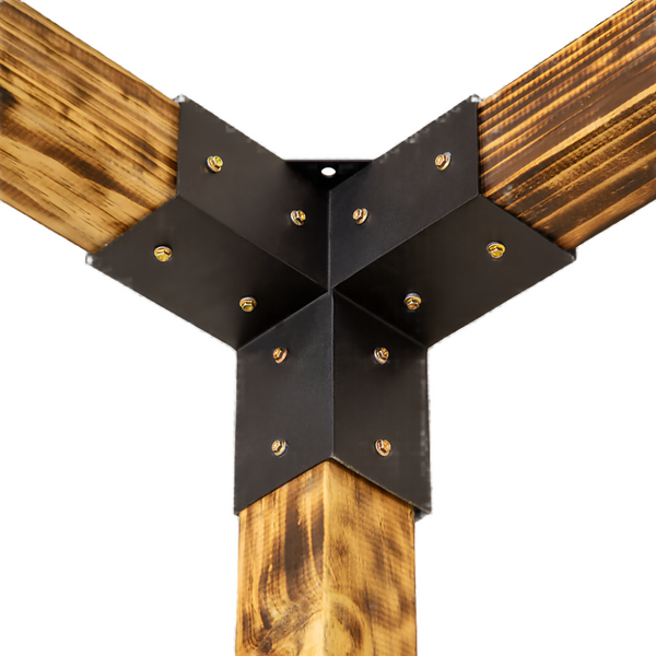 Randy & Travis Machinery Roof Pergola Gazebo Shed Matte Black Steel Brackets And Screen Diy Kits Gazebos & Pergolas