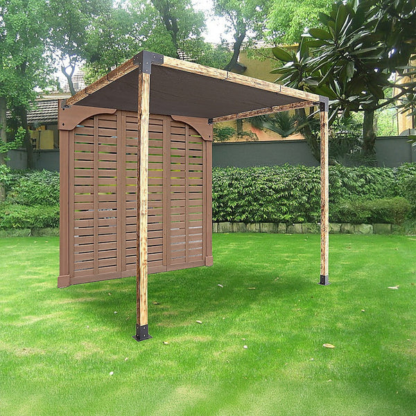 Randy & Travis Machinery Roof Pergola Gazebo Shed Matte Black Steel Brackets And Screen Diy Kits Gazebos & Pergolas