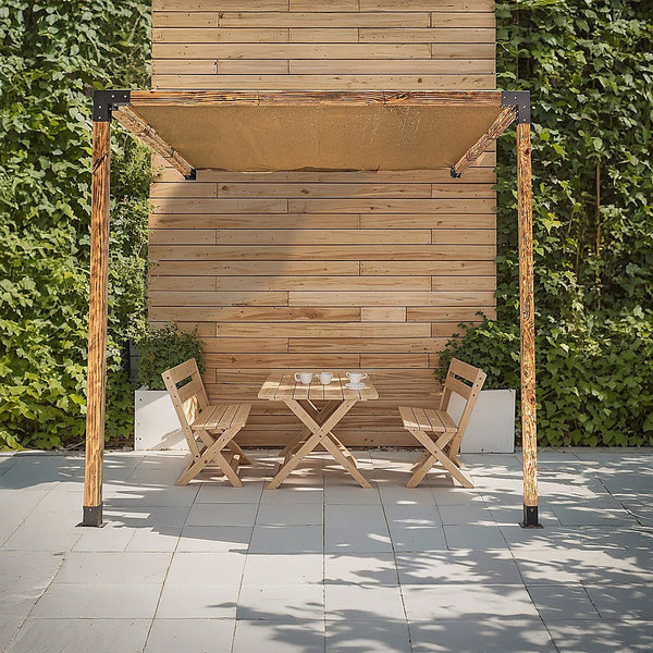 Randy & Travis Machinery Roof Pergola Gazebo Shed Matte Black Steel Brackets And Coffee Screen Diy Kits Gazebos & Pergolas