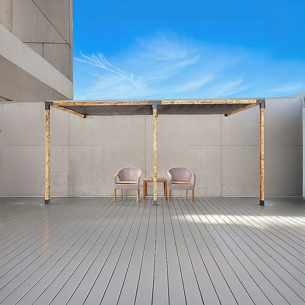 Randy & Travis Machinery Roof Pergola Gazebo Shed Matte Black Steel Brackets And Screens Diy Kits Gazebos & Pergolas