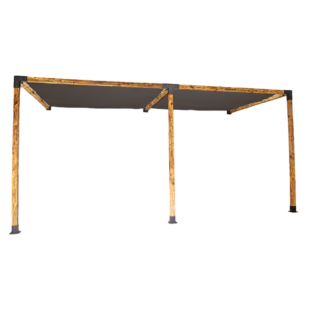 Randy & Travis Machinery Roof Pergola Gazebo Shed Matte Black Steel Brackets And Screens Diy Kits Gazebos & Pergolas