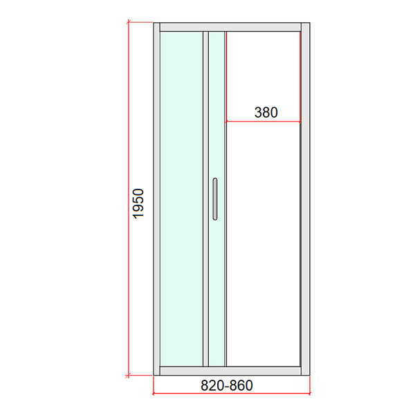 40Mm Contemporary Corner Sliding Chrome Shower Screen 86X80cm Shower Doors