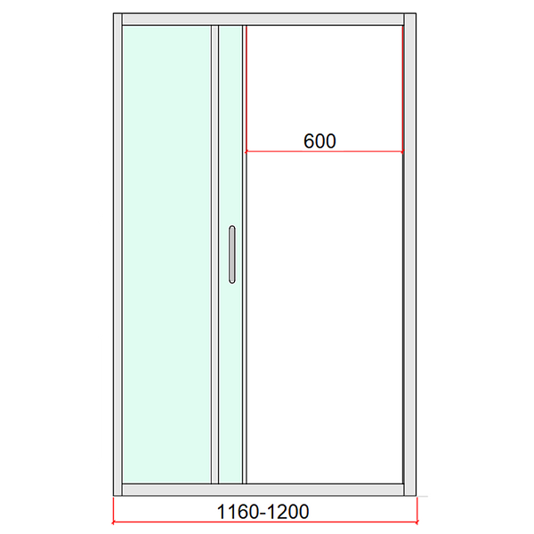 Della Francesca 40Mm Contemporary Corner Sliding Chrome Shower Screen 120X80cm Shower Doors