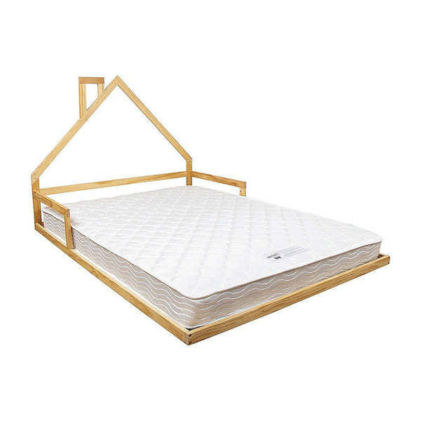 Pine Wood Floor Bed House Frame For Kids And Toddlers Single Bed Frames