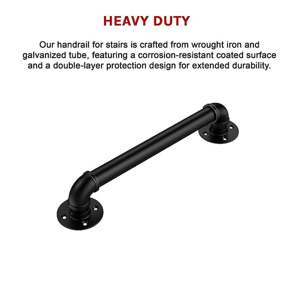 Randy & Travis Machinery 1M Handrail Stair Rail Grab Balustrade Staircase Banister + Installation Kit Staircase Kits