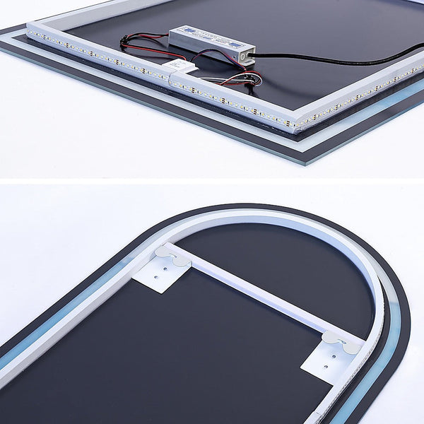 Della Francesca Arched Led Wall Mirror Bathroom Makeup Anti Fog 600Mm X 1000Mm Mirrors