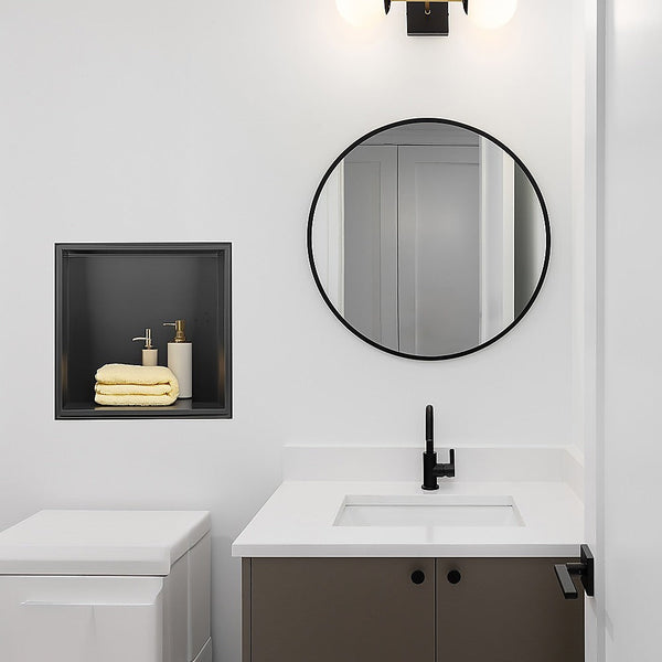 336 X 101Mm Shower Niche Single Shelf Organizer No Tile Needed In Black Shower Shelves & Organisers