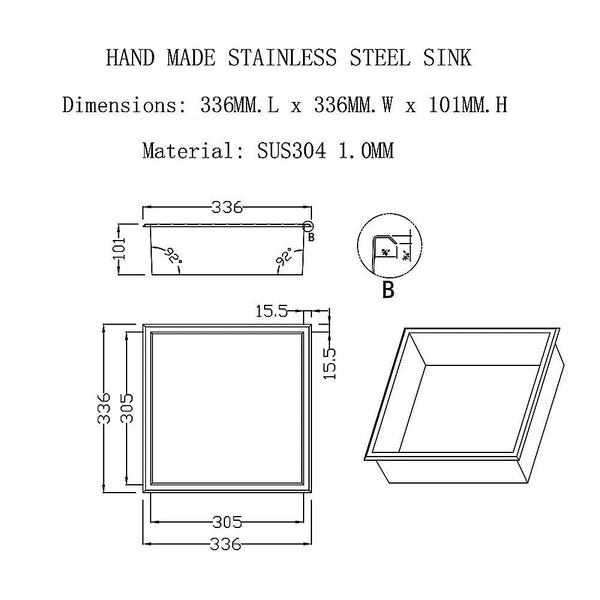 336 X 101Mm Shower Niche Single Shelf Organizer No Tile Needed In Black Shower Shelves & Organisers