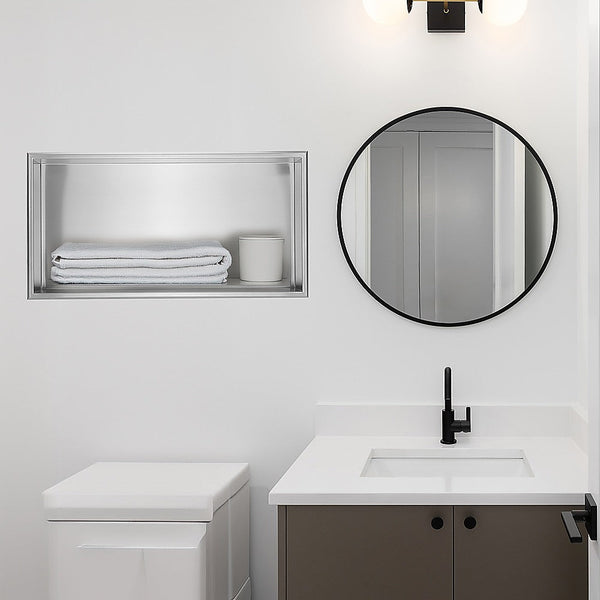 641 X 336 101Mm Shower Niche Single Shelf Organiser No Tile Needed In Stainless Steel Shower Shelves & Organisers