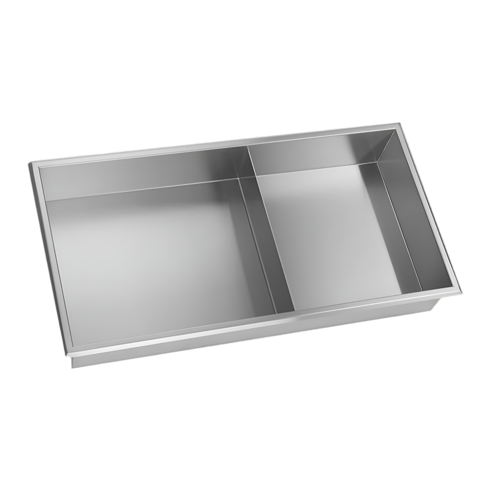 641 X 336 101Mm Shower Niche Double Shelf Organizer No Tile Needed In Stainless Steel Finish Shower Shelves & Organisers