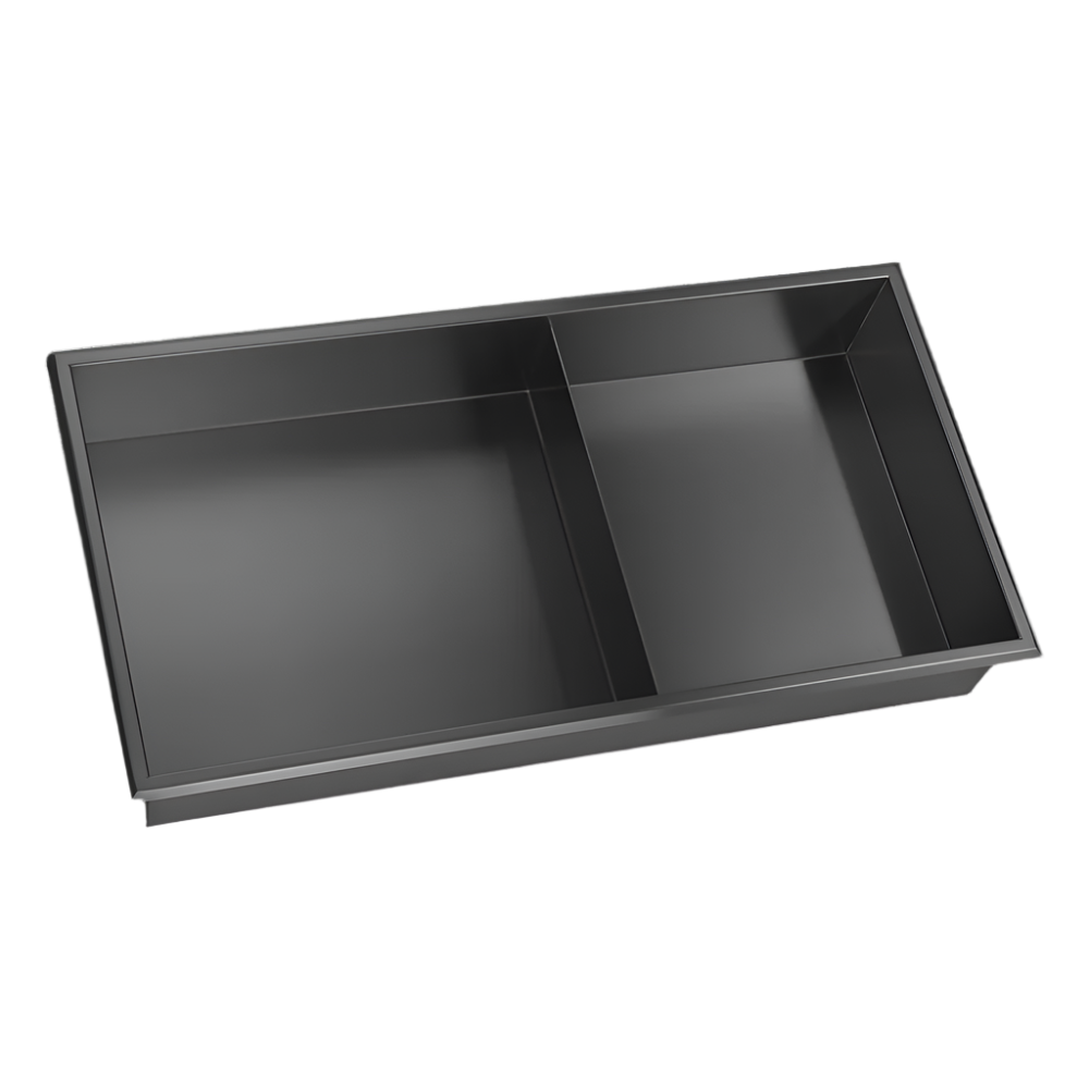 641 X 336 101Mm Shower Niche Double Shelf Organizer No Tile Needed In Black Shower Shelves & Organisers