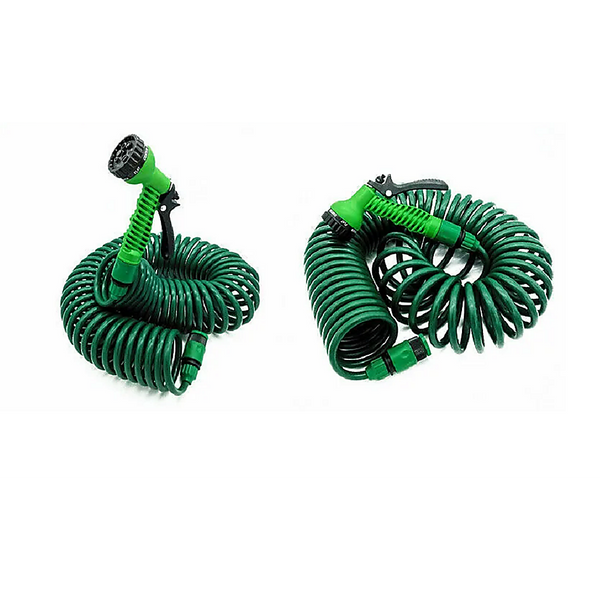 30M Garden Hose Heavy Duty Coiled Spiral Car Washing Cleaning Water Hoses