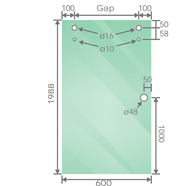 120Cm Frameless Glass Sliding Shower Door With Black Rail And Hardware Shower Doors