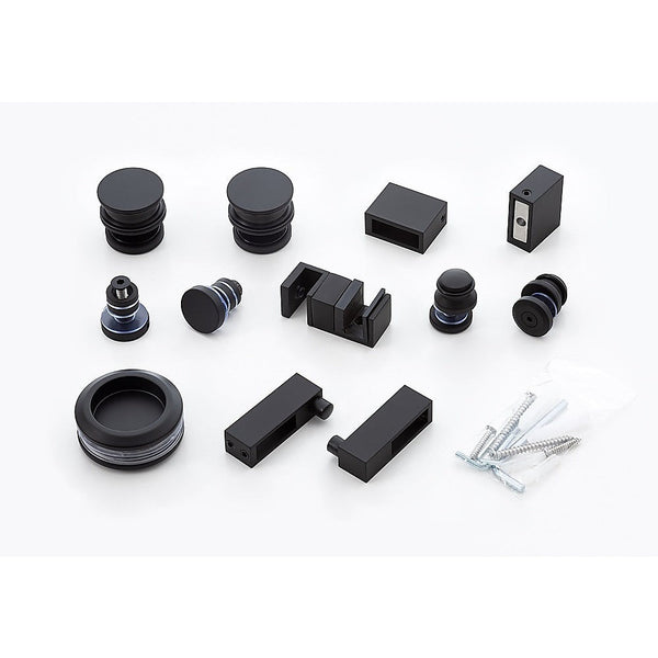 130X90cm Frameless Glass Sliding Corner Shower With Black Rail And Hardware Shower Doors