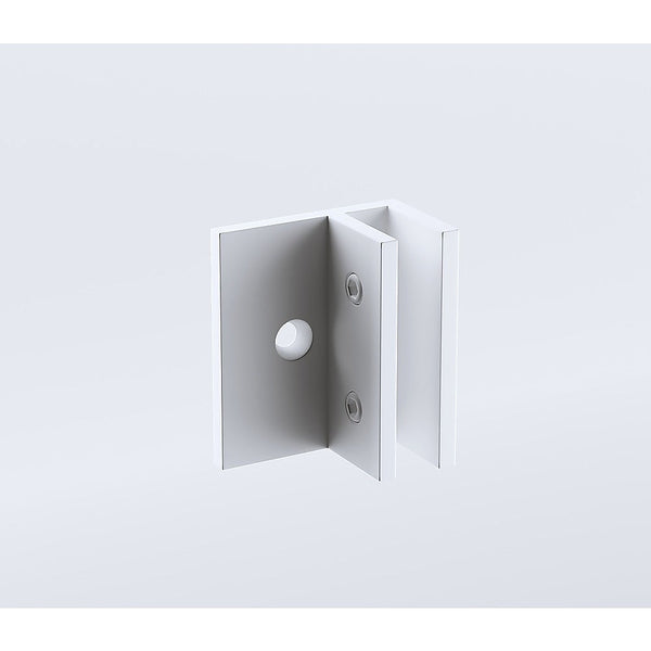 70Cm Reeded Single Shower Glass Screen With White Wall F Brackets Shower Doors