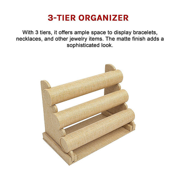 3 Tier Triple Bar Jewellery Display Rack Storage & Display