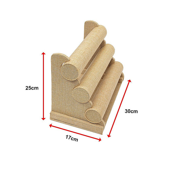 3 Tier Triple Bar Jewellery Display Rack Storage & Display